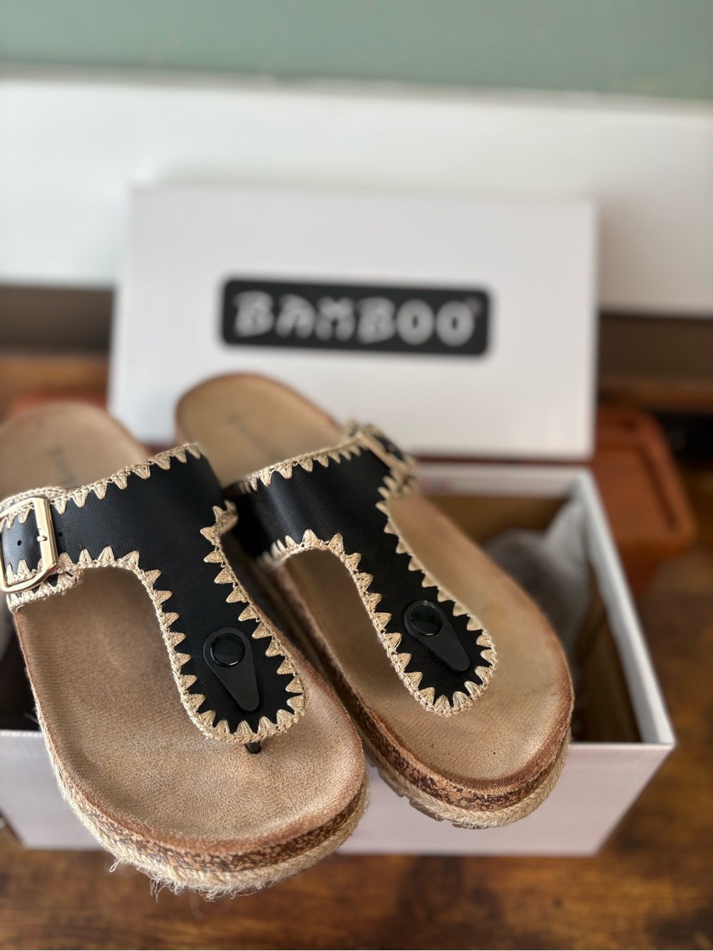 BAMBOO Black CLASH Sandals